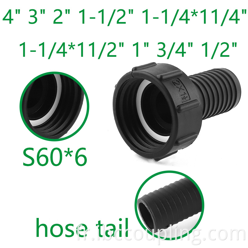 Polypropylene Hose tail adapter